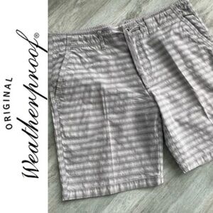 OWV Gray Striped Casual Shorts | Size: 36 (38)